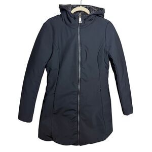 LOLA Made in Italy Black Coat with Hood Women’s Sz. M